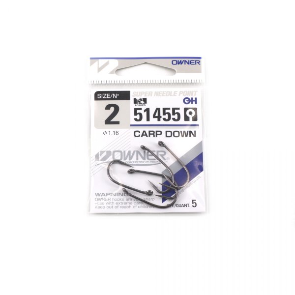 Крючки OWNER Carp Down BC №2 (уп-ка 5шт.)