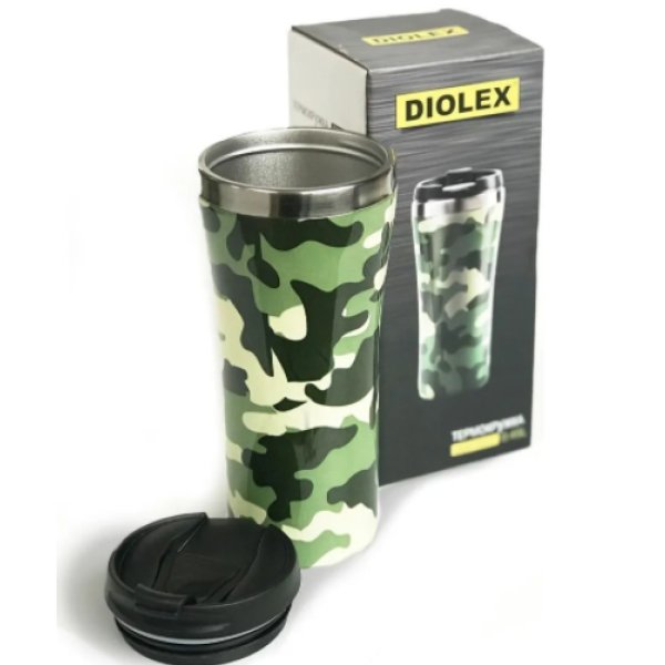 Термокружка цветная Diolex 450 мл DXM-450-3,Милитари