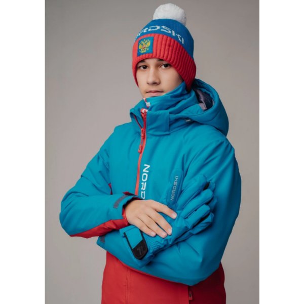 Утепленная куртка Nordski Jr Montana Blue/Red. рост 152