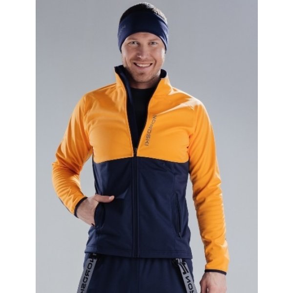Разминочная куртка NordSki Premium Orange/Blueberry 46-S