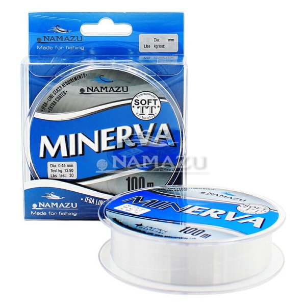 Леска Namazu Minerva, L-100 м, d-0,25 мм, test-5,2 кг, прозрачная
