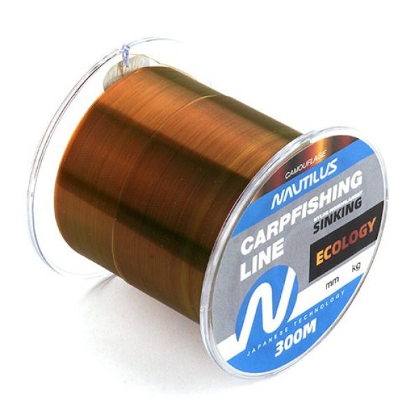 Леска карповая Nautilus Ecology  0,402мм.,13,7кг, 300м.