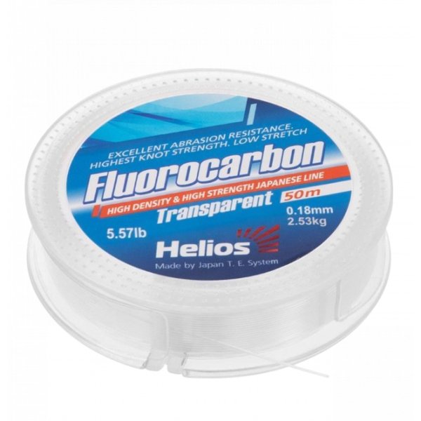 Леска FLUOROCARBON Transparent 0,18mm/50 (HS-FCT 18/50) Helios
