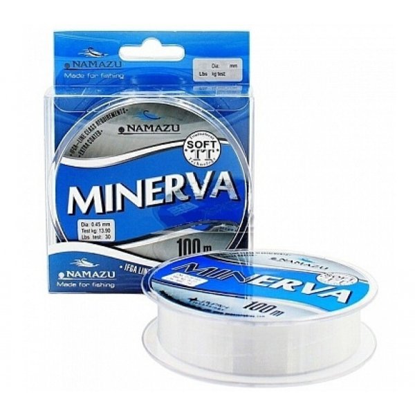 Леска Namazu Minerva, L-100 м, d-0,45 мм, test-13,90 кг, прозрачная