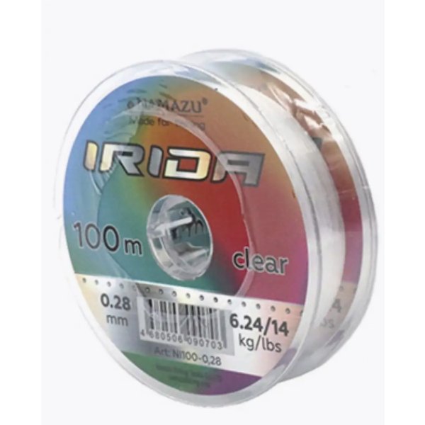 Леска Namazu Irida, L-100м, d-0,28 мм, test-6,24 кг, прозрачная