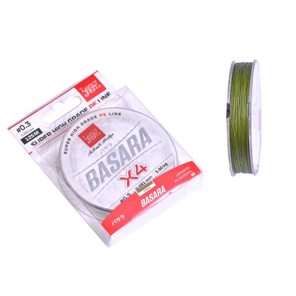 Леска плетеная (шнур) Lucky John Basara Green / 0,09мм / 125м