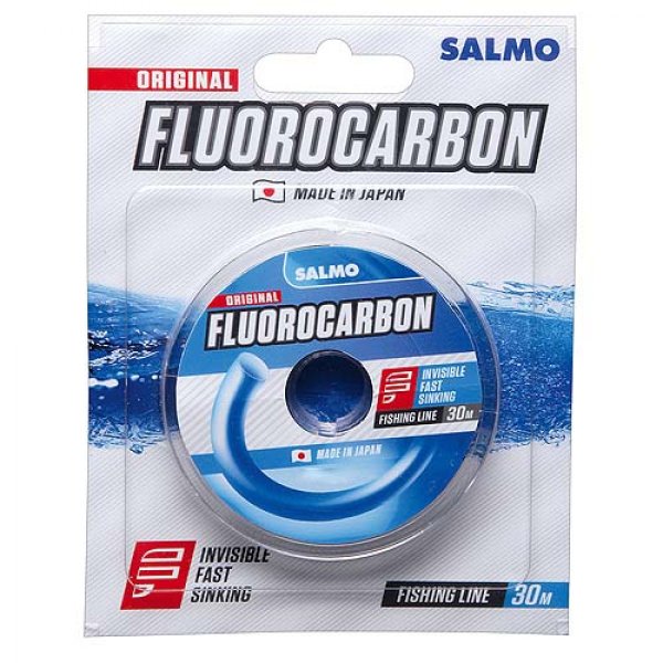 Леска флюорокарбон Salmo FLUOROCARBON Ø - 0,12мм, тест 1,30кг, 30м