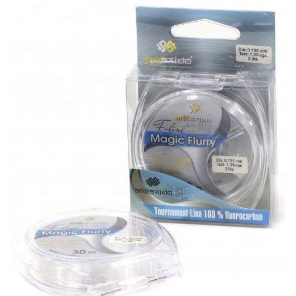 Леска флюорокарбон Shii Saido Magic Flurry Ø - 0,156мм, тест 1,68кг, 30м