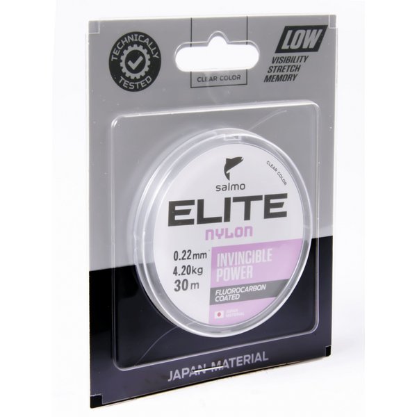 Леска флюорокарбон Salmo Elite FLUORO COATED NYLON Ø - 0,22мм, тест 4,20кг, 30м