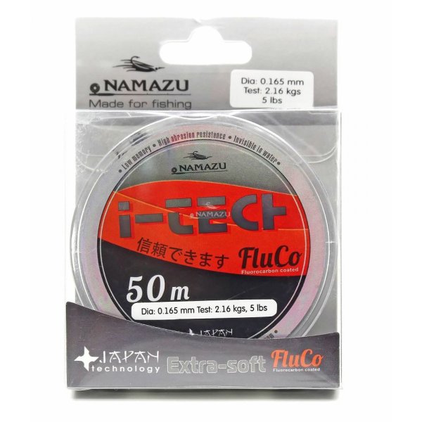 Леска Namazu I-Tech Fluco Ø - 0,165мм, тест 2,16кг, 50м