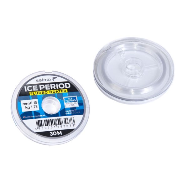 Леска флюорокарбон Salmo ICE PERIOD FLUORO COATED Ø - 0,15мм, тест 1,78кг, 30м
