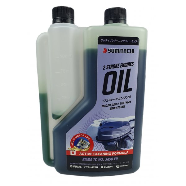 Масло моторное SUMITACHI 2-STROKE ENGINES OIL TC-W3 1л с дозатором