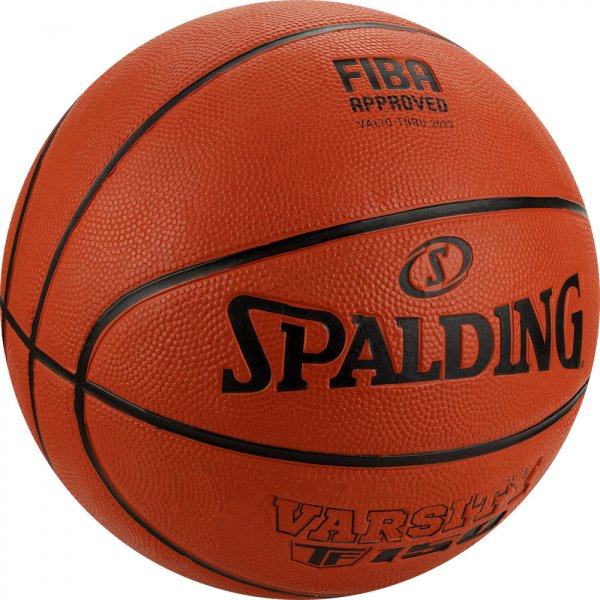 Мяч баскетбольный SPALDING TF-150 Varsity Logo FIBA, р.7, резина, коричнево-черный