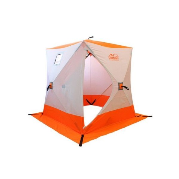Палатка зимняя КУБ Следопыт 1,8х1,8м oxford 210D PU1000 3-местн. бело-оранж