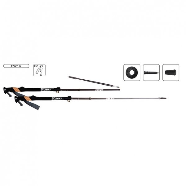 Палки треккинговые KV+ Furka 4 section telescope pole, max. 135 cm