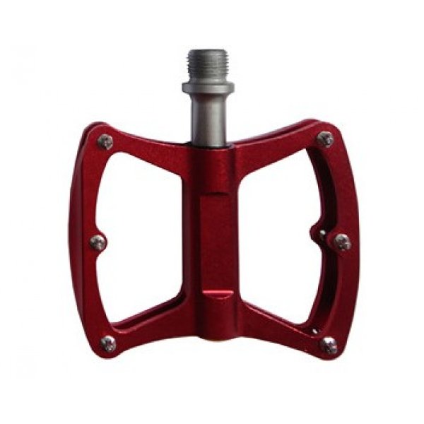 Педали MALAGE CK28 CNC, алюминиевые, красные, резьба 9/16, пром.подшипники