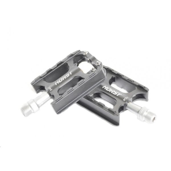 Педали HORST H04 алюминиевые, 260г. резьба 9/16, с 3 пром.подшипниками, серые