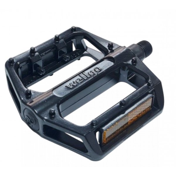 Педали 6-190429 алюминиевые BMX/Downhill B087U  широк. ось Cr-Mo, 109х101х26мм, черные WELLGO