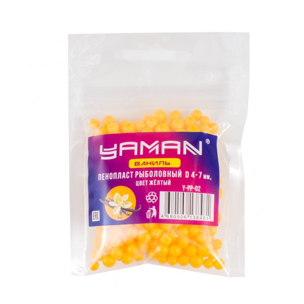 Пенопласт рыболовный Yaman Клубника, d 4-7 мм, цв. красный (уп. 250 шт)/50/