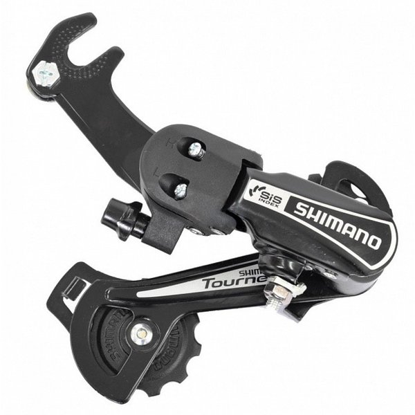 Переключатель скоростей задний Shimano Tourney, TY21-B GS, 6ск., черный, крепление, под гайку