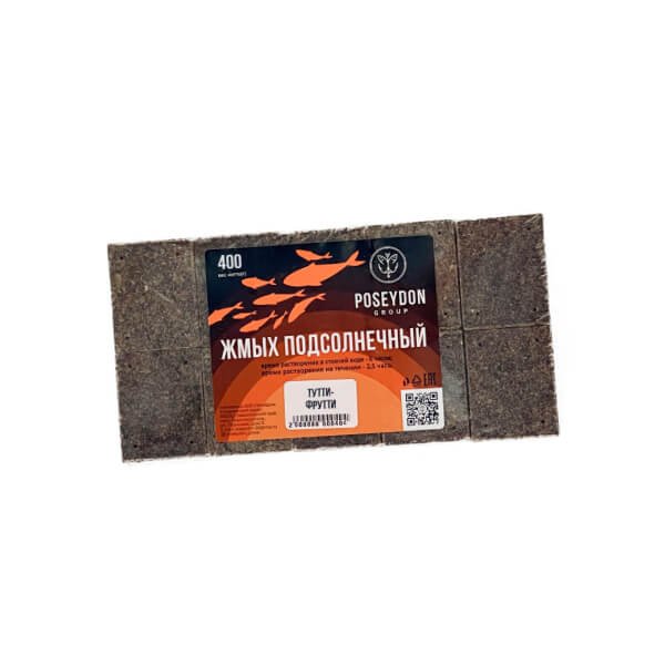 Жмых ПОСЕЙДОН ПОДСОЛНЕЧНЫЙ (ТУТТИ-ФРУТТИ), 400гр.