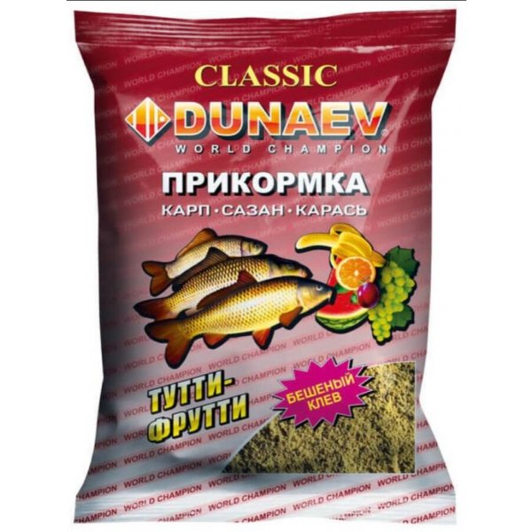 Прикормка DUNAEV КЛАССИКА 0,9кг Карп Тутти-Фрутти (карась,сазан)