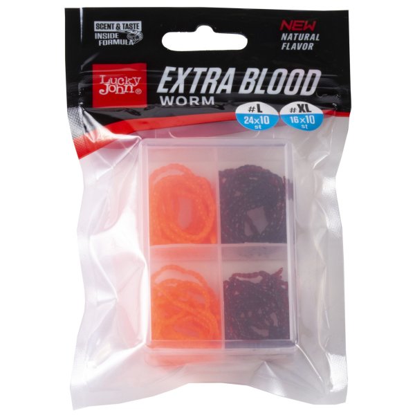 Насадки искусст. съедоб. LJ Pro Series EXTRA BLOOD WORM X/XL мотыль MIX1 160/240 шт