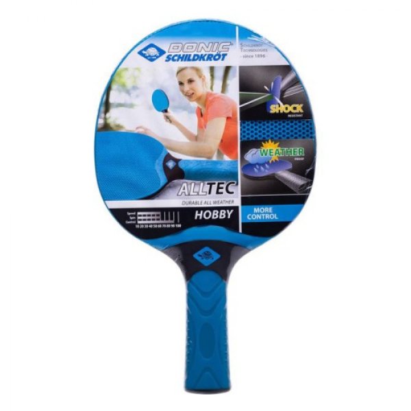 Ракетка н/т Donic-Schildkröt Alltec Hobby, всепогодная,синий/черный