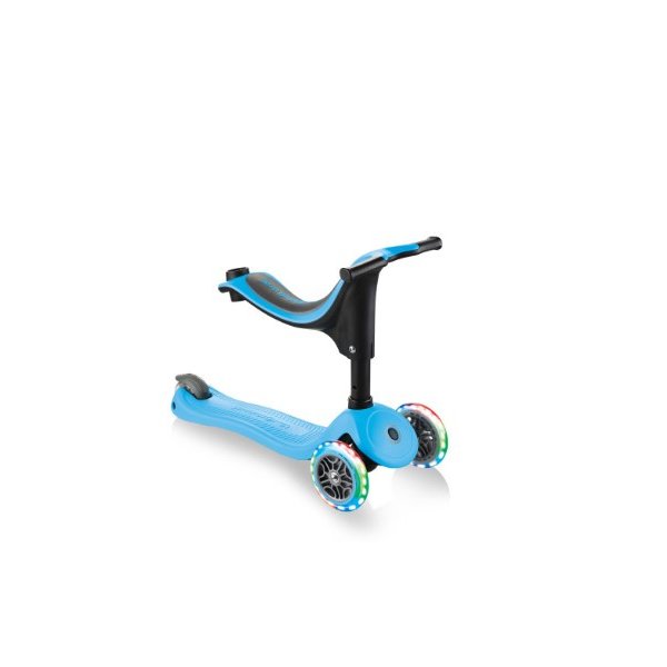 Самокат 4 в 1 Globber GO UP SPORTY PLUS LIGHTS - / Голубой