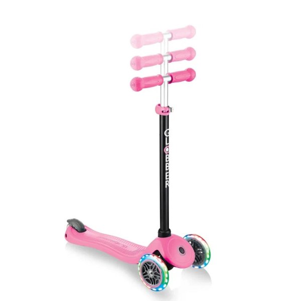 Самокат 4 в 1 Globber GO UP SPORTY PLUS LIGHTS - / Розовый