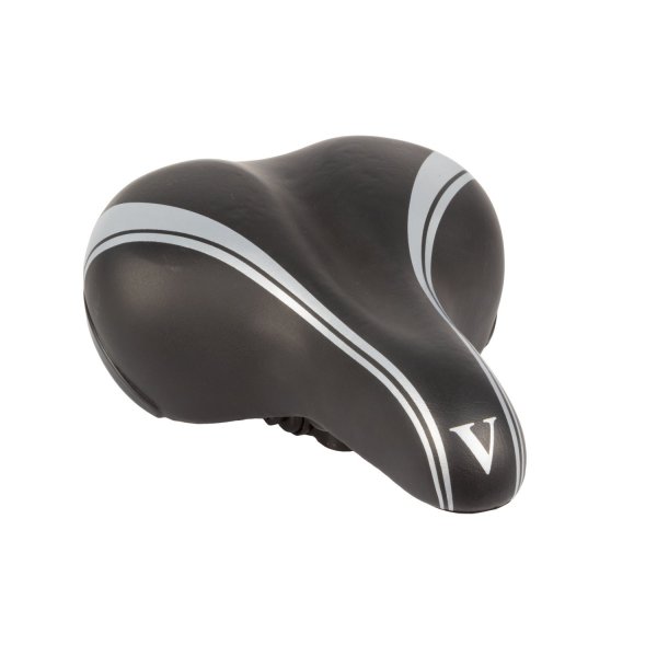 Седло VENTURA ELASTOMER GEL 254х208мм с вентил. с замком, эластомер. черное