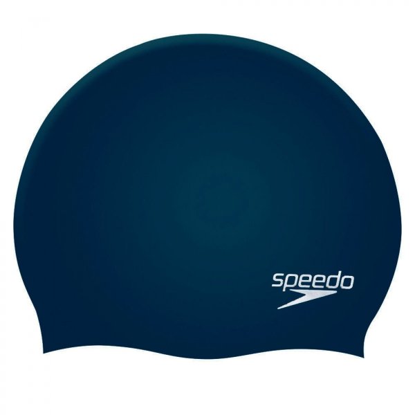 Шапочка для плавания (силикон) SPEEDO Flat Silicone Cap, темно-синий