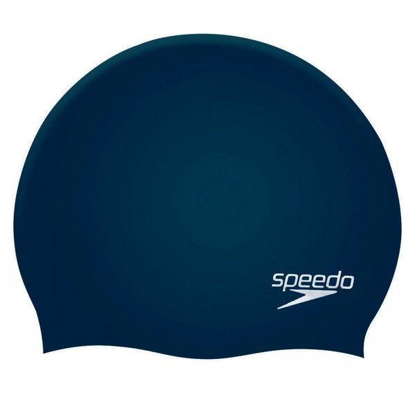 Шапочка для плавания (силикон) SPEEDO Flat Silicone Cap, темно-синий