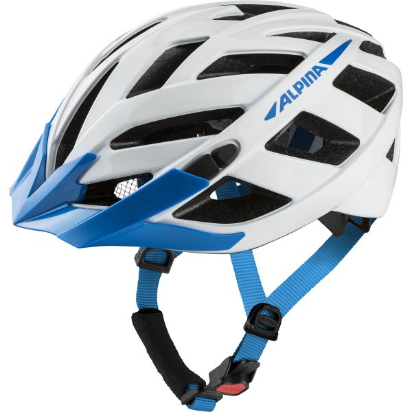 Шлем велосипедный Alpina Panoma 2.0 White-Blue Gloss (см:56-59)