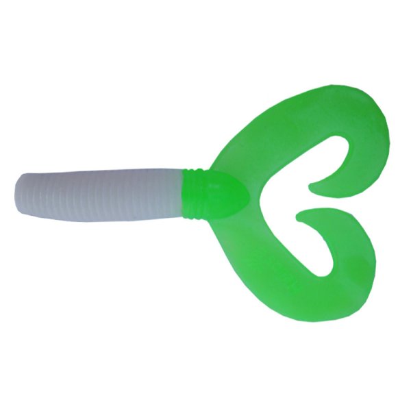 Твистер Helios Credo Double Tail 2.95/7.5 см White&amp;amp;Green HS-12-016