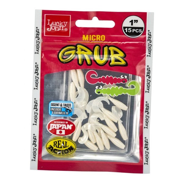 Твистеры съедобные LJ Pro Series MICRO GRUB (2,5 см) цвет 026 (упаковка 15 шт.)
