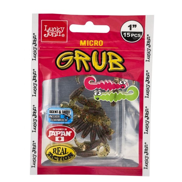 Твистеры съедобные LJ Pro Series MICRO GRUB (2,5 см) цвет PA03 (упаковка 15 шт.)