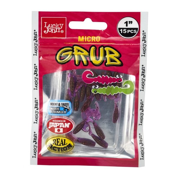 Твистеры съедобные LJ Pro Series MICRO GRUB (2,5 см) цвет S13 (упаковка 15 шт.)