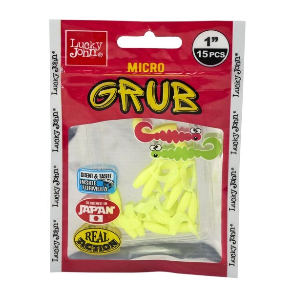 Твистеры съедобные LJ Pro Series MICRO GRUB (2,5 см) цвет S88 (упаковка 15 шт.)